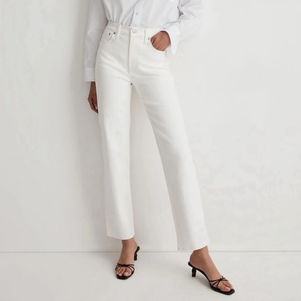 Madewell Perfect Vintage Straight Jeans White/Cream sz 29 great condition